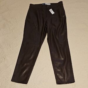 Old Navy Women's Faux Leather Pants - Brown